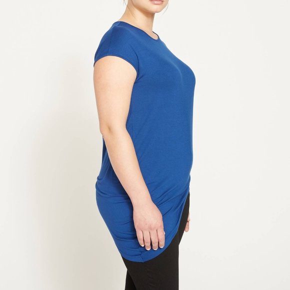 Universal Standard Liquid Crew Neck Genevette Top (Blue Pansy, 2XS) - Picture 5 of 6